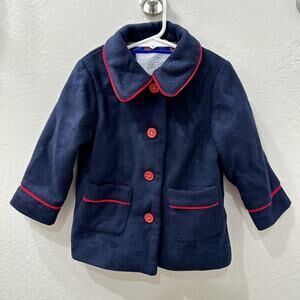 Little Bird by Jools Oliver Blue Wool Coat
